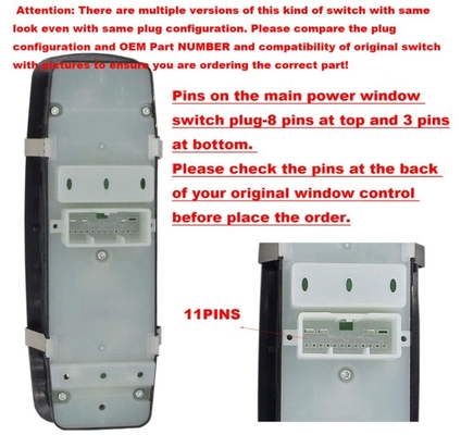68086693AD Power Window Master Switch pour une Jeep Grand Cherokee Dodge Durango 2011-2014