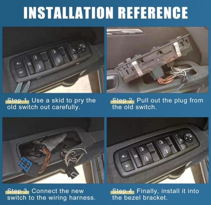 Commutateur de vitre H2 électrique pour le volant avant gauche côté voiture Cadillac GMC Chevrolet